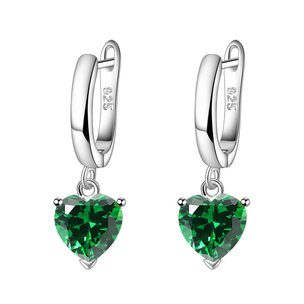 Wholesale Valentine's Day Love Zircon Necklace Earrings Ring Set